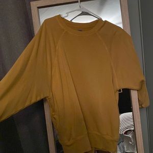 Mustard yellow crew neck